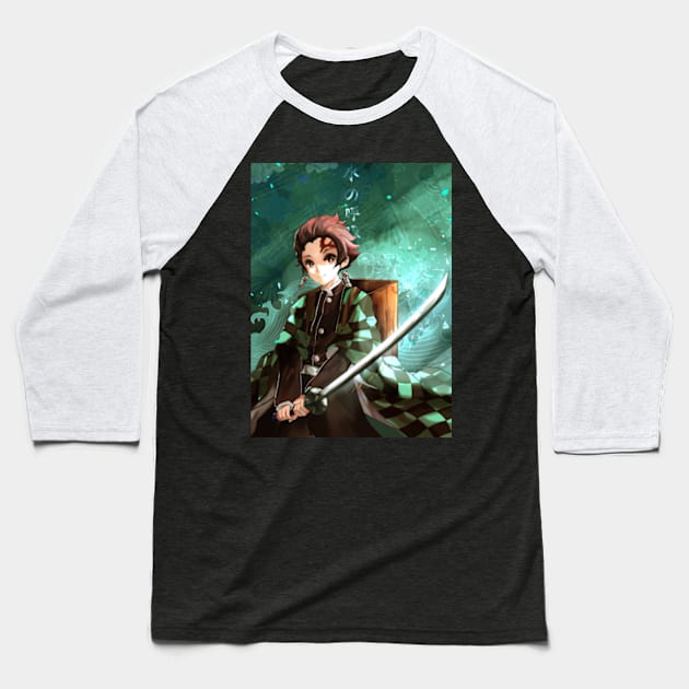 tanjirou demon slayer Baseball T-Shirt by IsrraelBonz